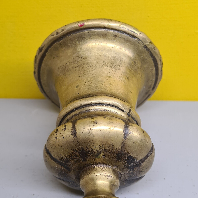 Jarra francesa vintage em bronze maciço, anos 1800