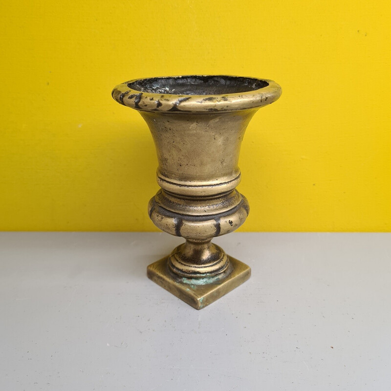 Französische Vase aus massiver Bronze, 1800er Jahre