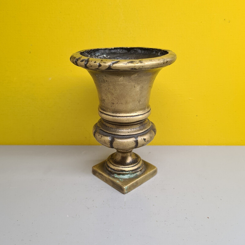 Vase vintage français en bronze massif, 1800