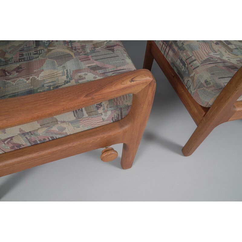 Vintage teak living room set by Juul Kristensen, Denmark 1960s