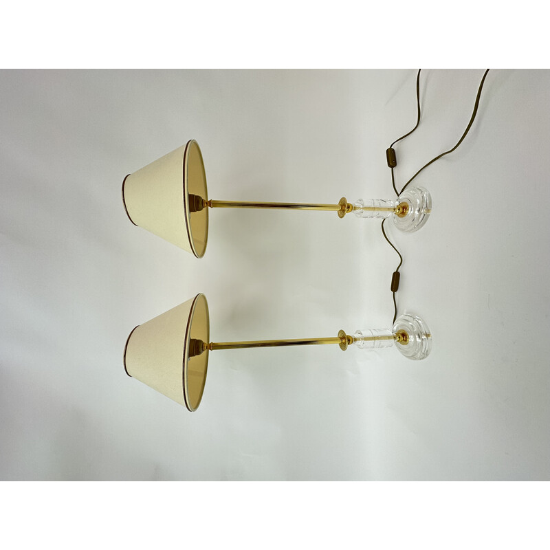 Paar vintage lucite tafellampen, jaren 1970
