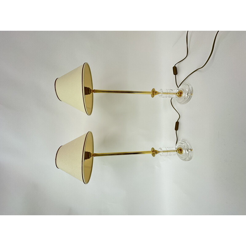 Pair of vintage lucite table lamps, 1970s