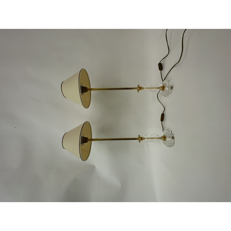 Pair of vintage lucite table lamps, 1970s