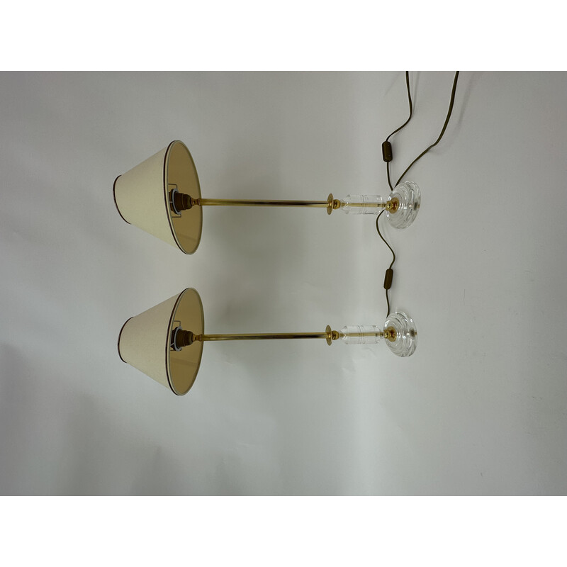 Pair of vintage lucite table lamps, 1970s