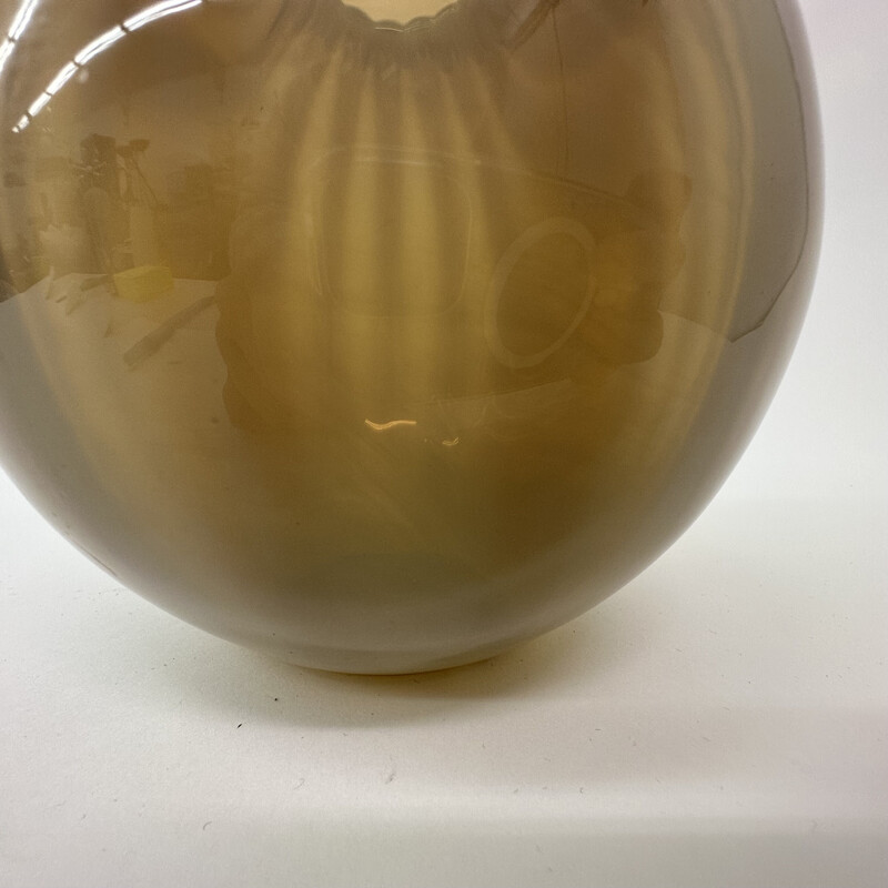 Vase vintage en verre soufflé à la main, 1950