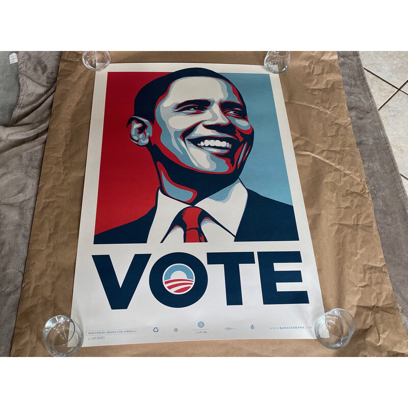 Vintage poster of President Barack Obama