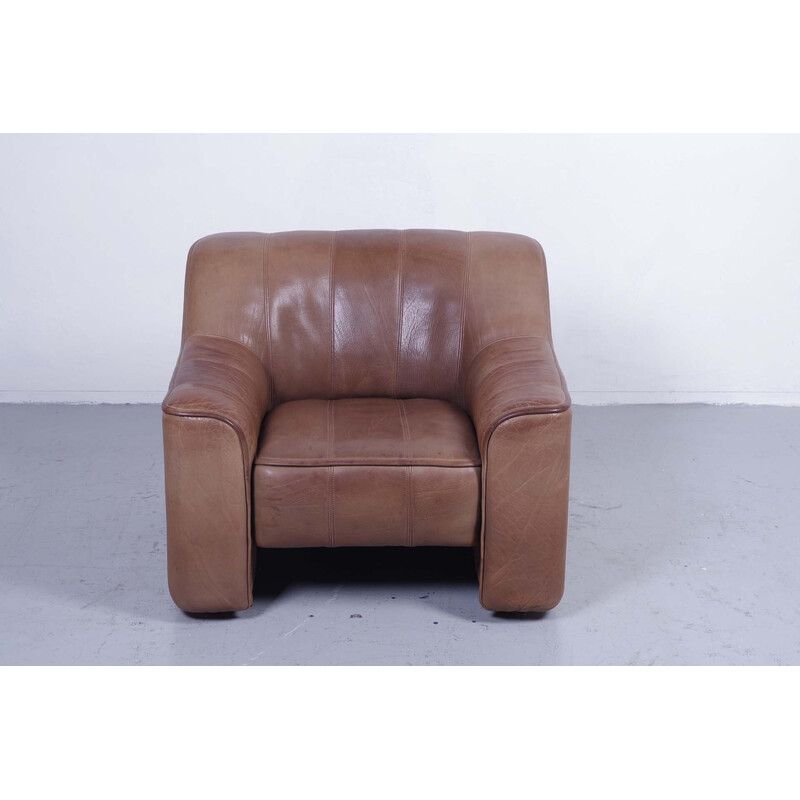 Fauteuil club Ds44 vintage en cuir de cou par De Sede, Suisse