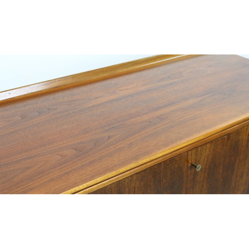 Mid century compact sideboard with grained Indian Laurel front by Robert Heritage