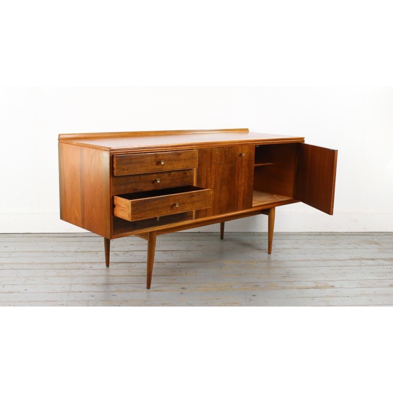 Mid century compact sideboard with grained Indian Laurel front by Robert Heritage