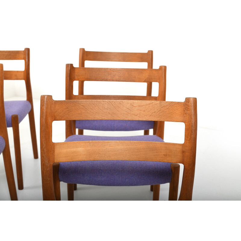 Conjunto de 6 cadeiras vintage mod.84 de Niels O. Møller