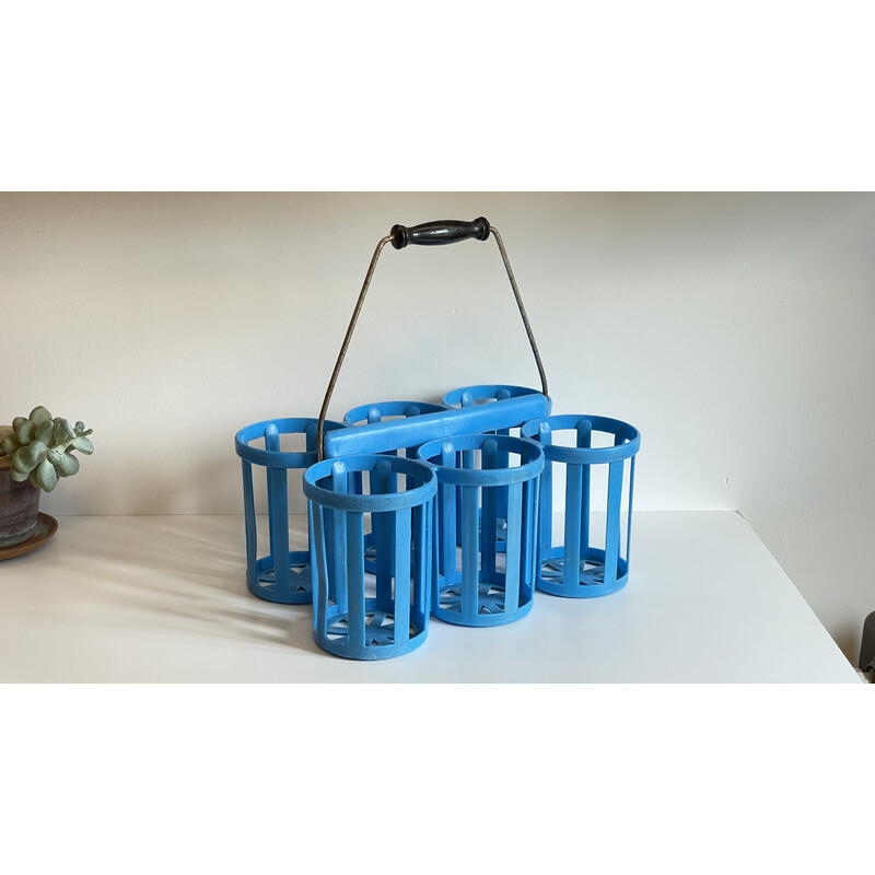 Vintage bottle holder model Déposé blue, 1960