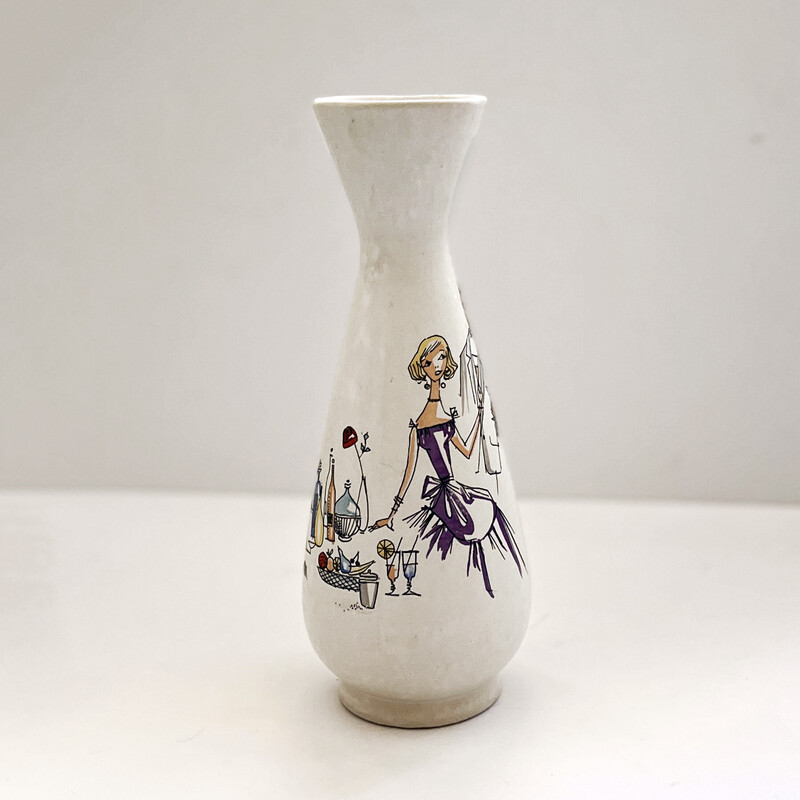 Jarrón vintage de cerámica de Bay Keramik, Alemania años 70