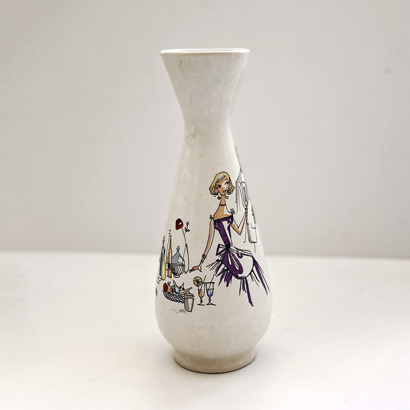 Vase vintage en céramique de Bay Keramik, Allemagne 1970