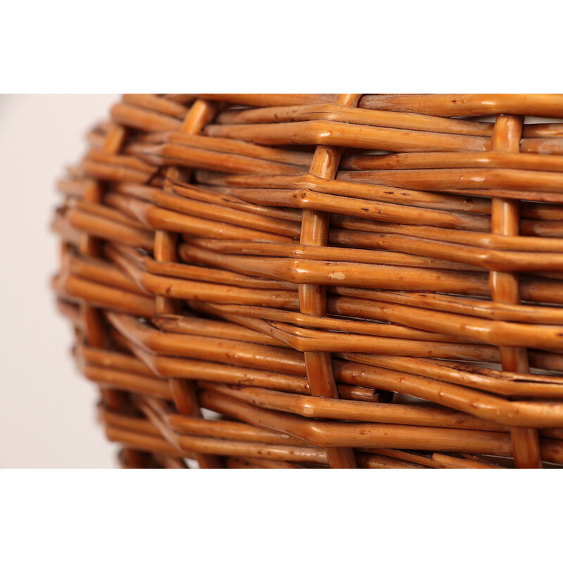 Boheemse vintage rotan hanglamp, jaren 1960