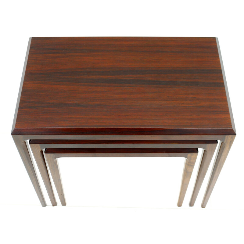 Danish Nesting Tables of Rosewood by Johannes Andersen - 1960s