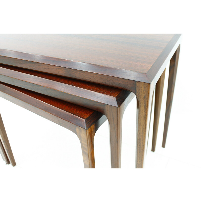 Danish Nesting Tables of Rosewood by Johannes Andersen - 1960s