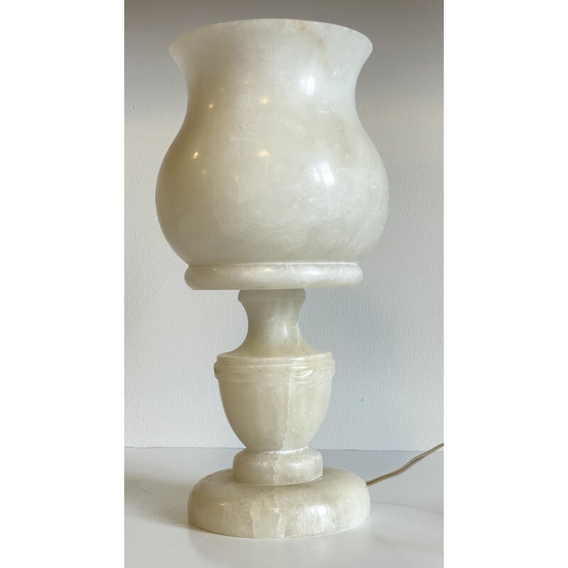 Tulipe vintage lamp in alabaster stone, 1970