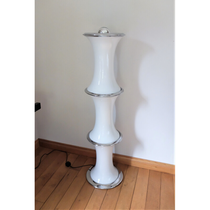 Vintage Bamboe vloerlamp door Enrico Tronconi voor Vistosi, 1970