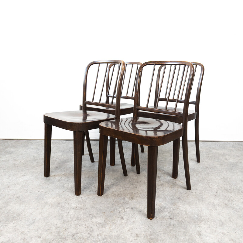 Satz von 4 alten Thonet A 811/4 Stühlen von Josef Hoffmann