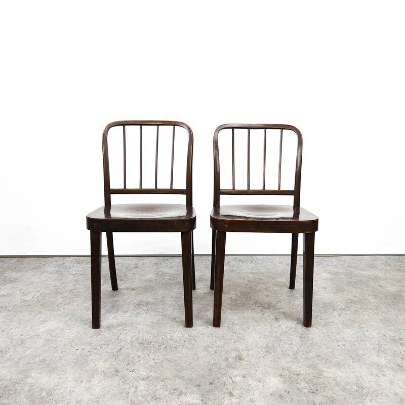 Satz von 4 alten Thonet A 811/4 Stühlen von Josef Hoffmann