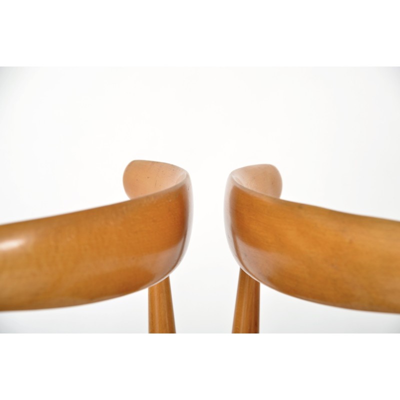 Cadeiras de jantar Vintage Fh4103 Heart de Hans Wegner para Fritz Hansen, Dinamarca, anos 50