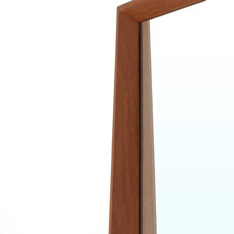 Vintage rectangular teak mirror, 1960s