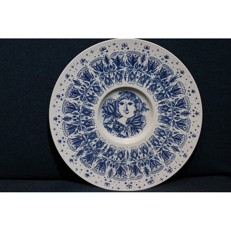 Vintage wall plate by Bjørn Wiinblad for Nymolle, 1960s