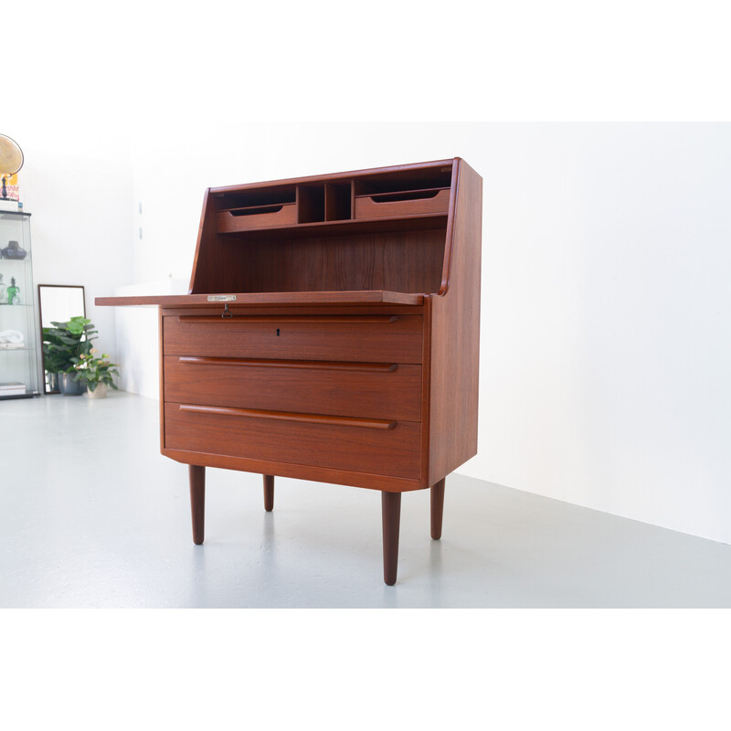 Vintage Danish teak secretary by Sigfred Omann for Ølholm, 1960s