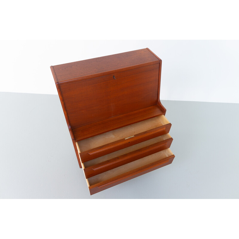 Vintage Danish teak secretary by Sigfred Omann for Ølholm, 1960s