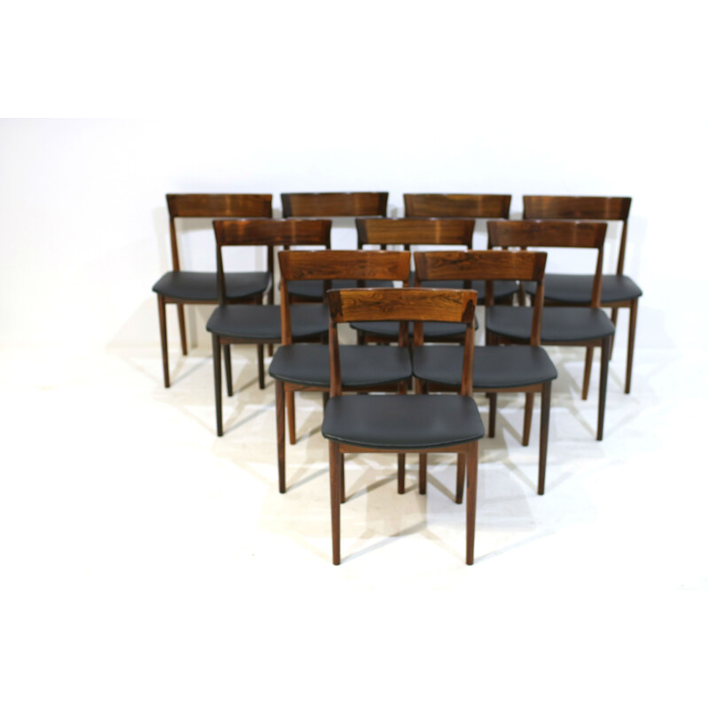 Set of 10 Chairs by Henry Rosengren Hansen for Brande Møbelindustri - 1960s