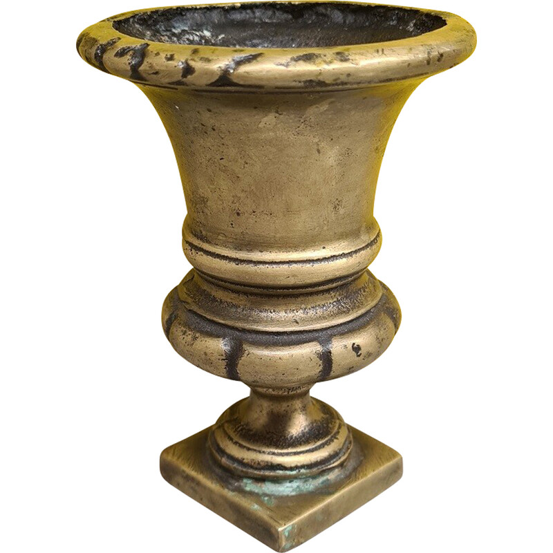 Französische Vase aus massiver Bronze, 1800er Jahre