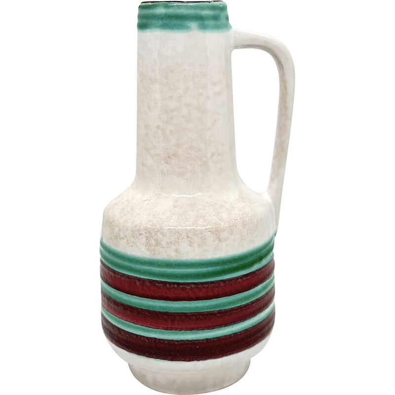 Vintage ceramic vase with handle for Veb Haldensleben, Germany 1970s
