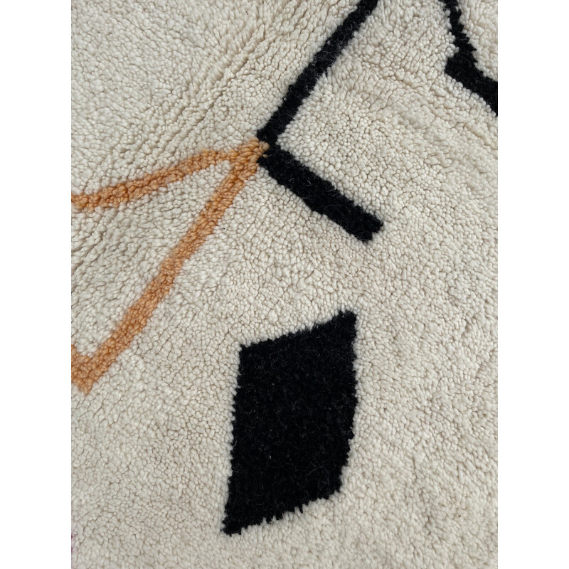 Tapis berbère scandinave vintage en laine neuf