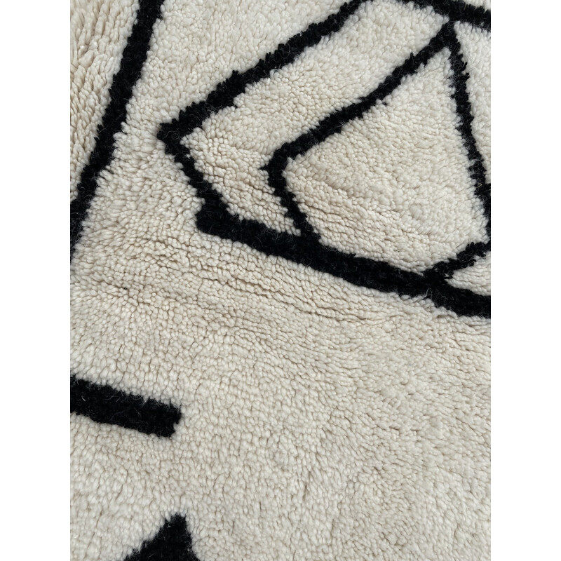 Vintage Scandinavian Berber rug in new wool