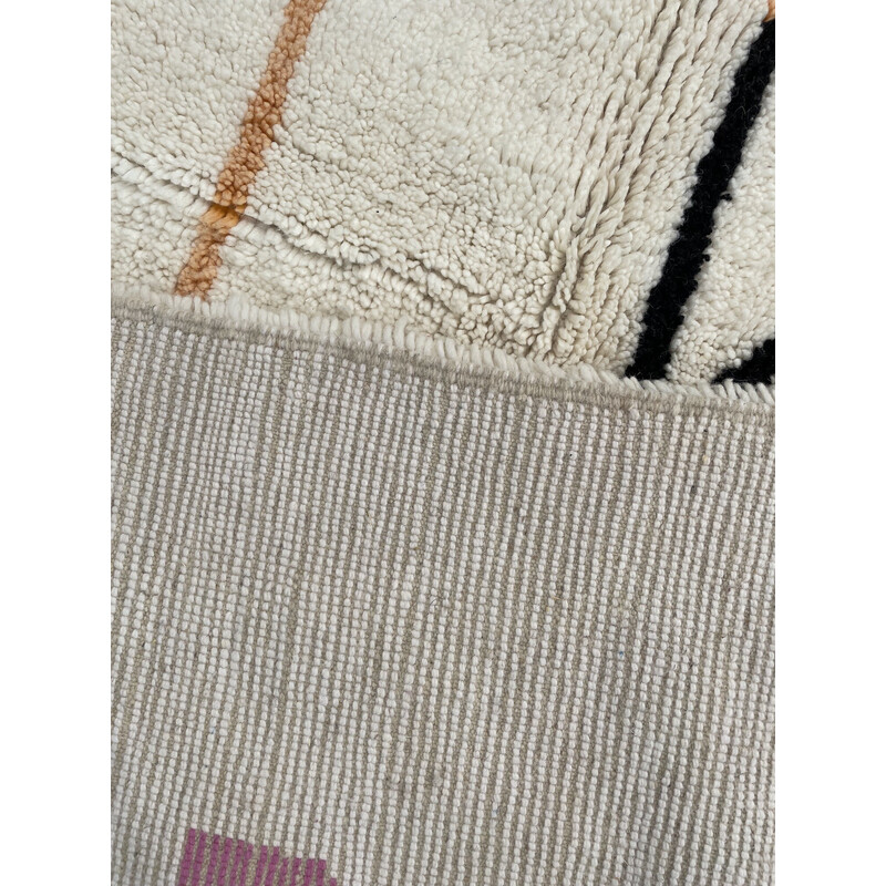 Novo tapete berbere de lã vintage escandinavo
