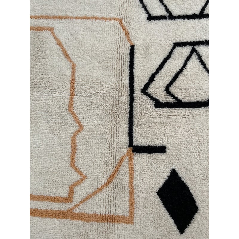 Tapis berbère scandinave vintage en laine neuf