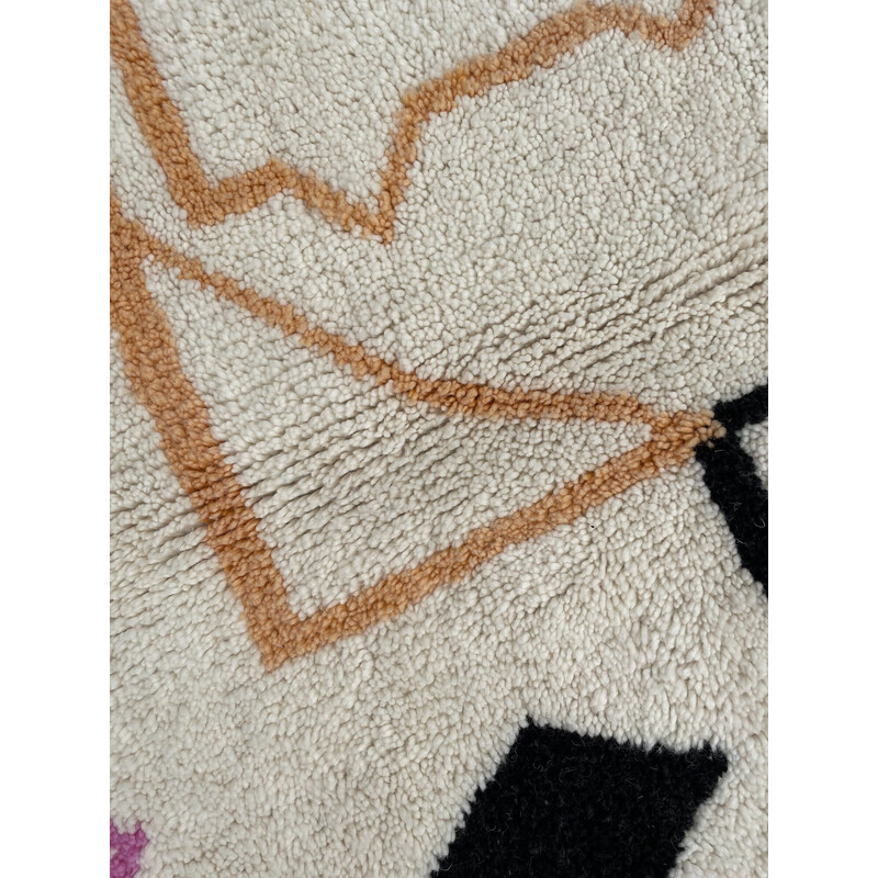 Vintage Scandinavian Berber rug in new wool