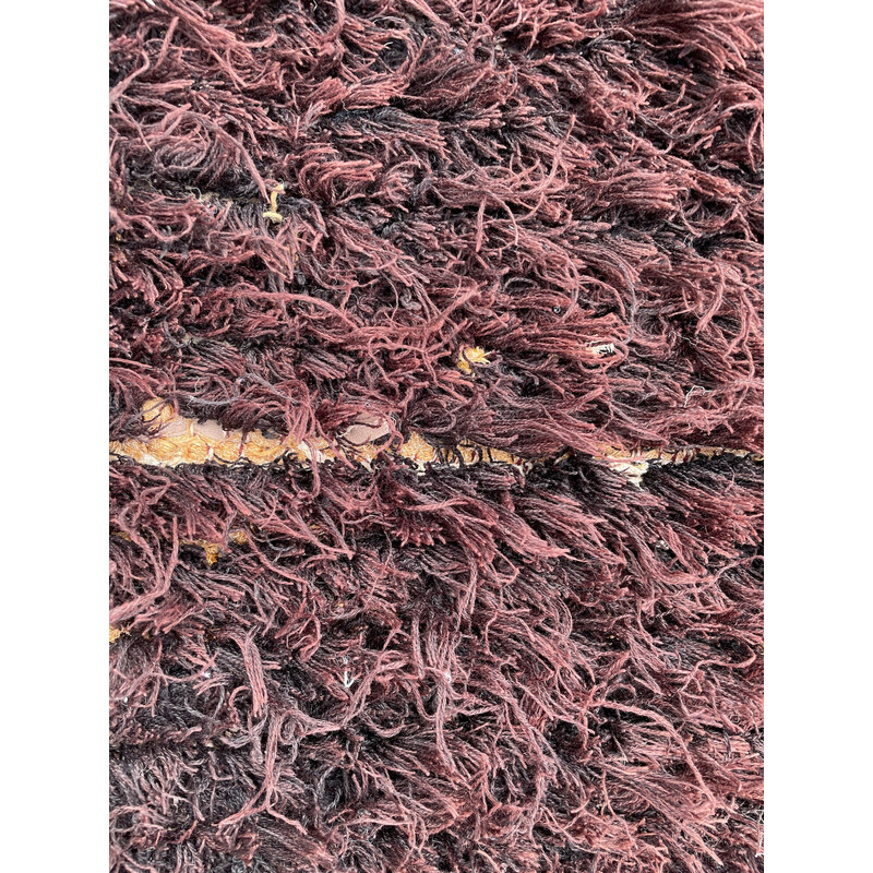 Vintage Berber Boucherouite rug