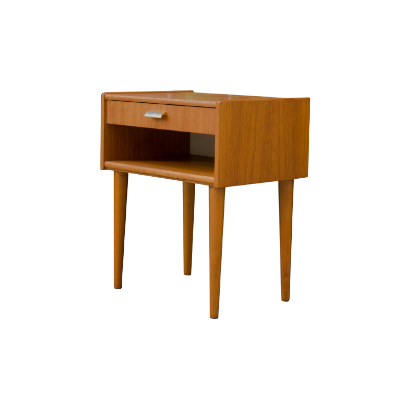 Pair of Danish bedsides with compass legs - 1960s