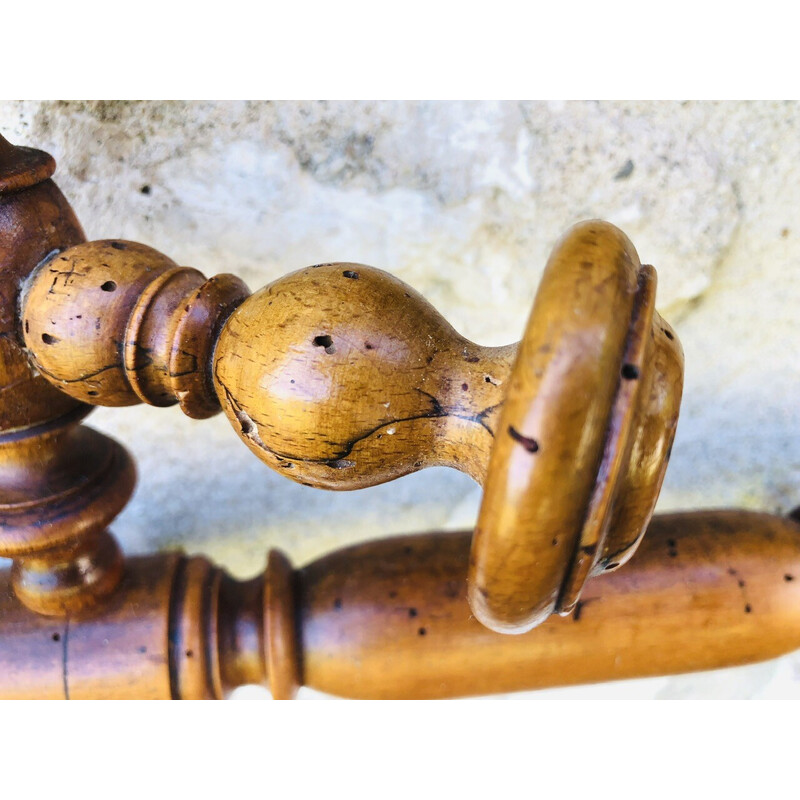 Vintage wall coat rack with swivel coat hooks, 1920s