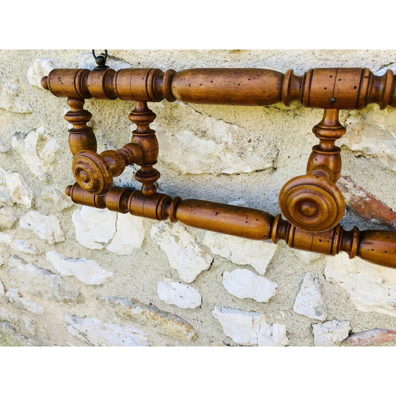 Vintage wall coat rack with swivel coat hooks, 1920s