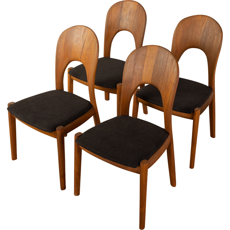 Set of 4 vintage dining chairs by Niels Koefoed for Koefoed's Hornslet, Denmark 1960s