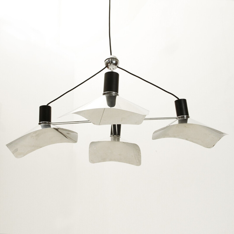 Corolla chandelier by Giovanni Grignani for Luci - 1970s