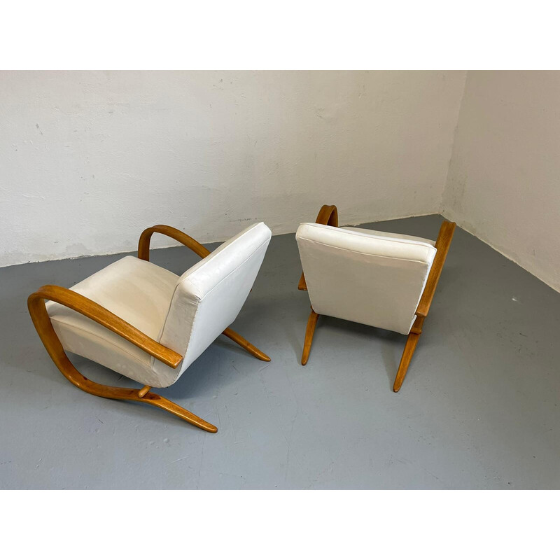 Pair of vintage armchairs H269 by Jindrich Halabala for Interier Praha, Czechoslovakia 1950