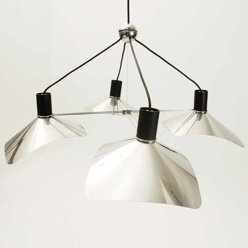 Corolla chandelier by Giovanni Grignani for Luci - 1970s
