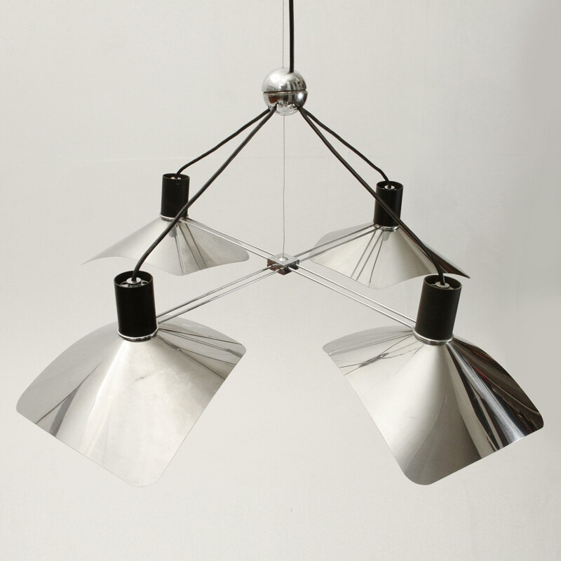 Corolla chandelier by Giovanni Grignani for Luci - 1970s