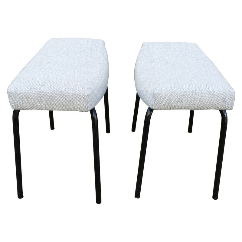 Pair of upholstered stools, Pierre GUARICHE - 1950s