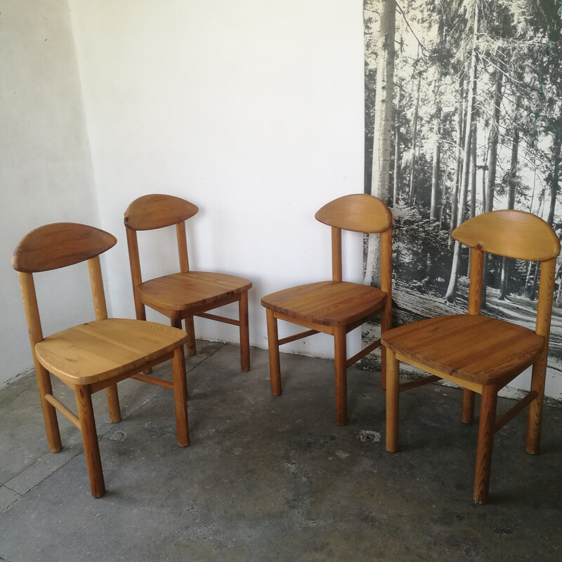 Lot de 4 chaises vintage en pin par Rainer Daumiller pour Hirtshals Savværk