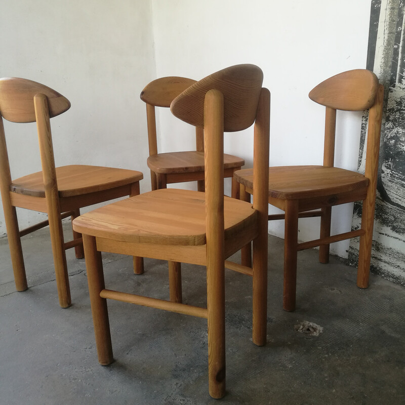 Conjunto de 4 cadeiras vintage em pinho de Rainer Daumiller para Hirtshals Savværk