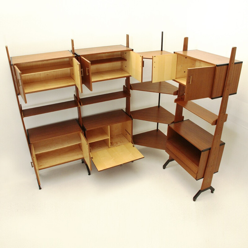 Italian Corner Wall Unit by Av Arredamenti Contemporanei - 1960s